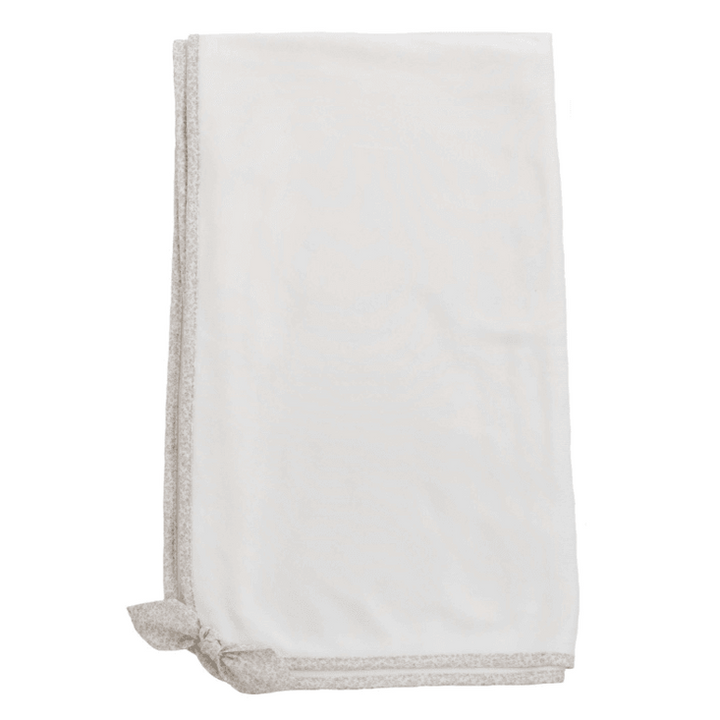 Baby Gi Bloom Babydeken - Strik - Borduur met Naam - Ivoor - Caro B Handmade