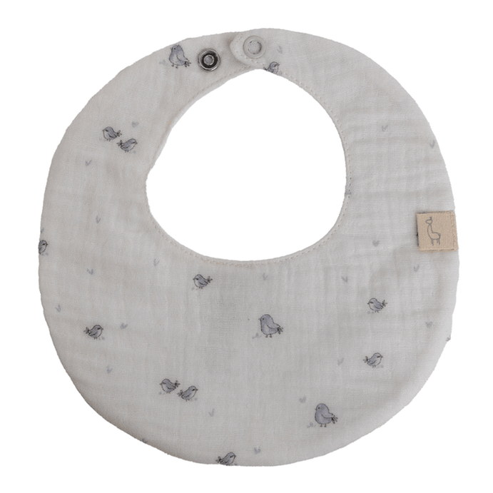 Baby GI Bavette Birdie - Geborduurd Met Naam - Blauw - Caro B Handmade