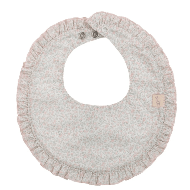 Baby GI Bavette Bloom - Geborduurd Met Naam - Ivoor - Caro B Handmade
