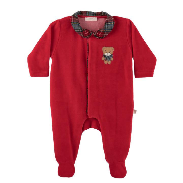 Baby Gi Kerst Boxpakje - Rood Tartan - Borduren met Naam - Caro B Handmade