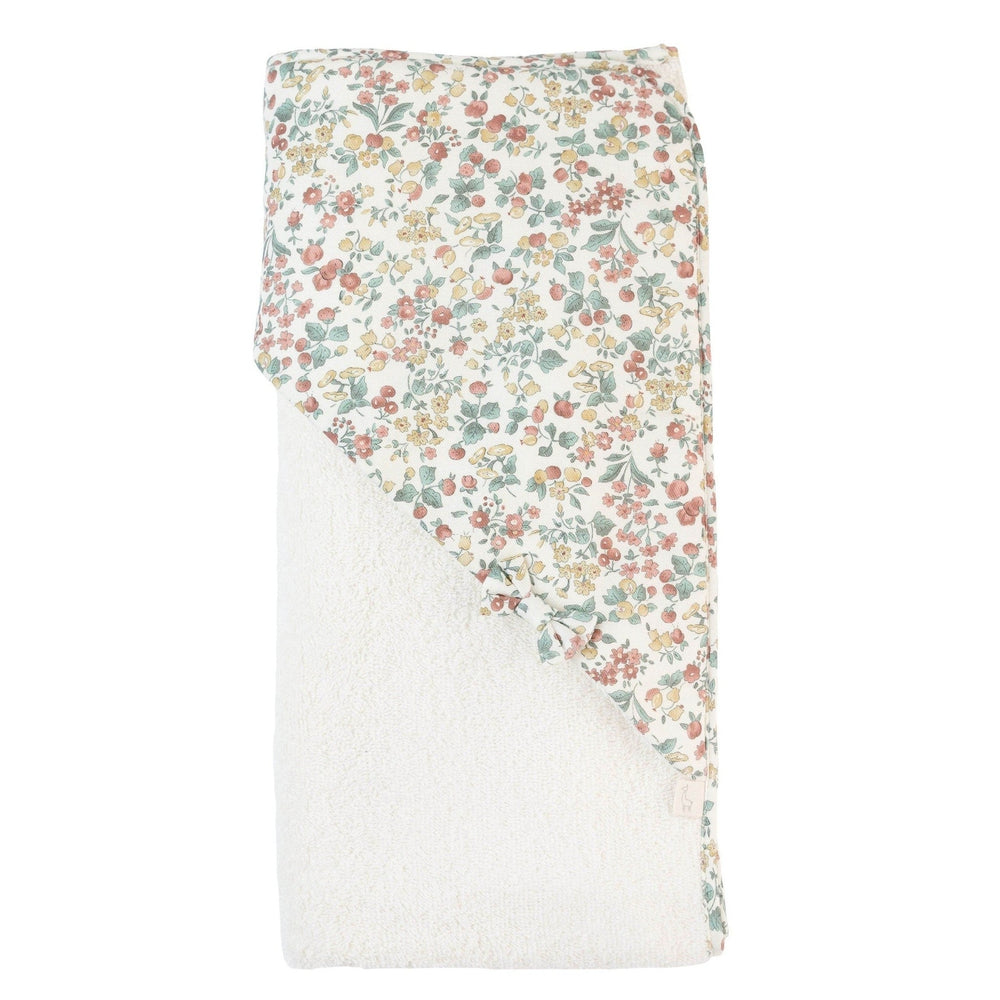 Baby Gi Badcape Flowery met naam - Borduren - Herfstbloemen - Caro B Handmade