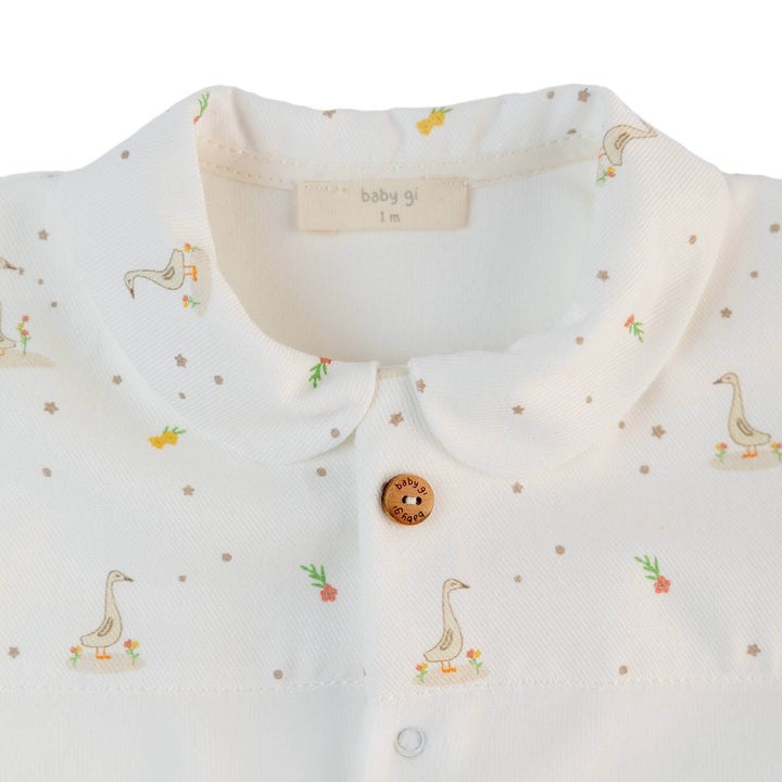 Baby Gi Boxpak Goose met Naam - Borduren - Geboorte - Ganzen - Caro B Handmade