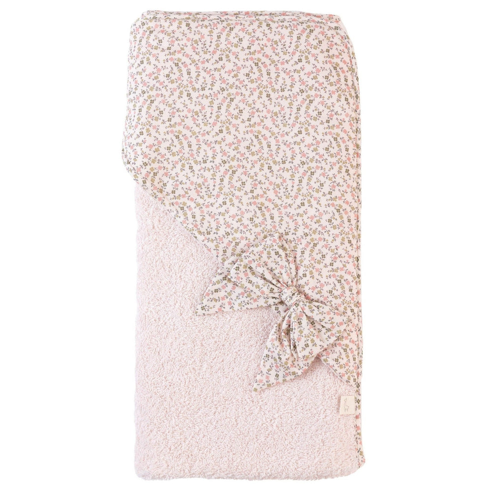 Baby Gi Badcape Leah met naam - Borduren - Bloemen - Caro B Handmade