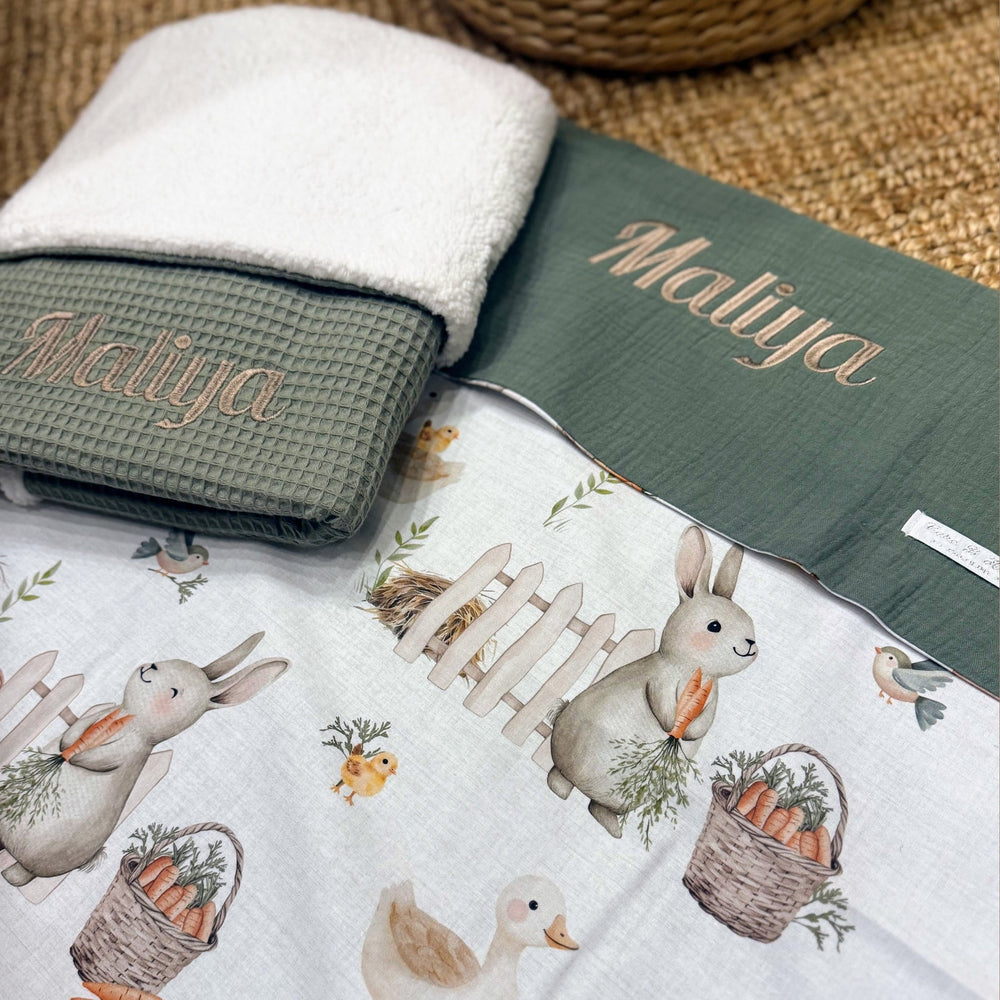 Handgemaakt Babydeken Boerderij – Exclusieve Stoffen & met Naam Caro B Handmade