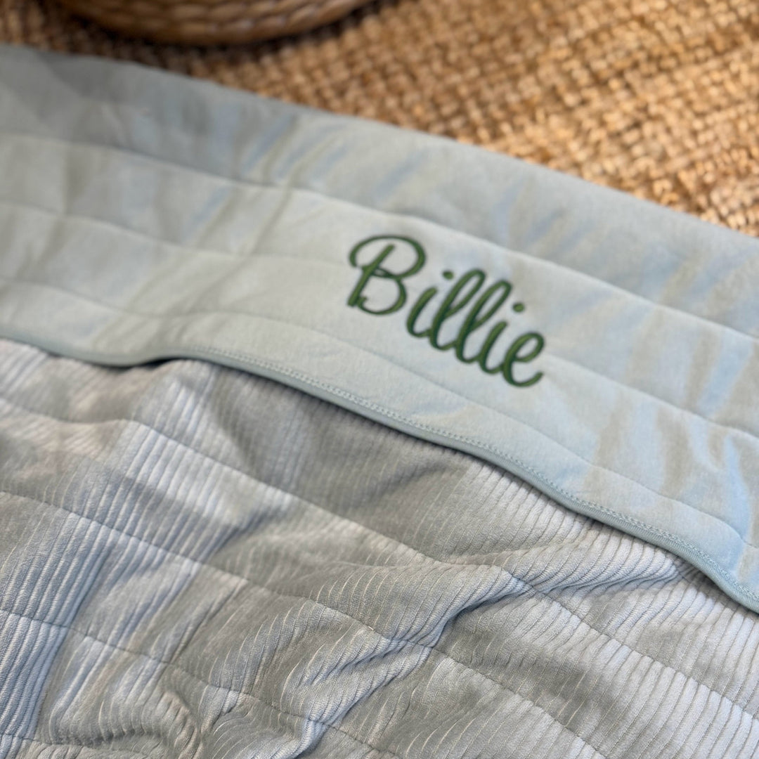 Deken Wieg 75x100cm Velvet Rib Jollein met naam - Borduren Jollein
