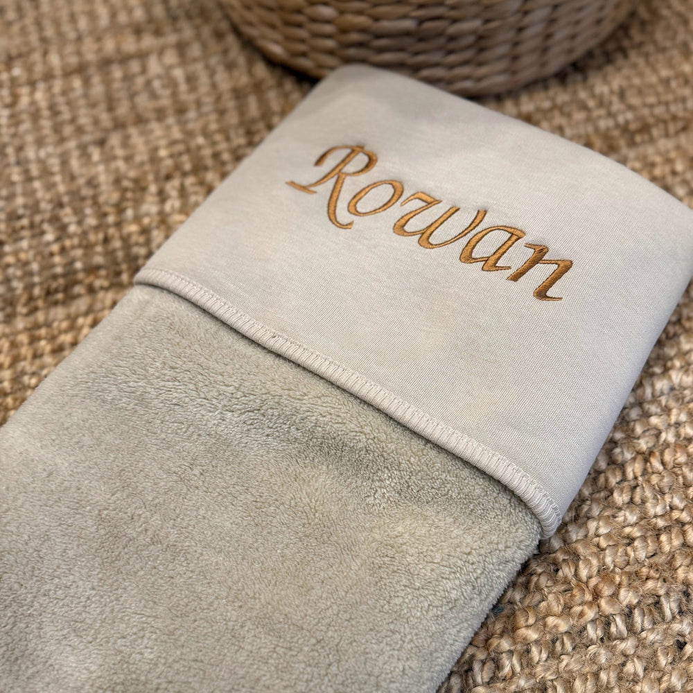 Jollein Babydeken Basic Jersey/Sherpa met Naam - Borduren Jollein