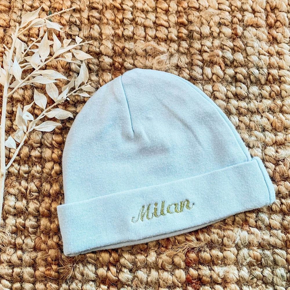 Babymuts - Geborduurde newborn muts - Caro B Handmade