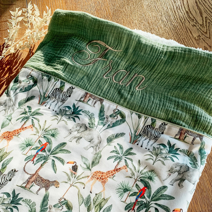 Handgemaakt Babydeken Safari – Exclusieve Stoffen & met Naam Caro B Handmade