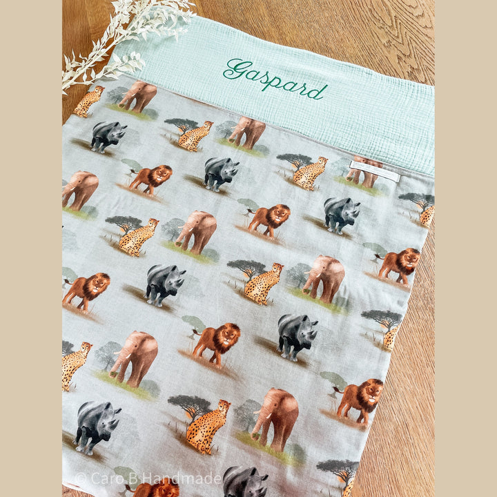 Handgemaakt Babydeken Safari – Exclusieve Stoffen & met Naam Caro B Handmade