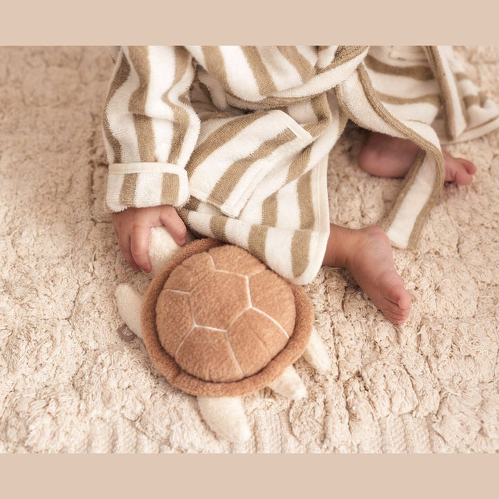 Badjas - badponcho - jollein - strepen - geborduurd met naam - Caro B Handmade