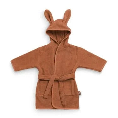 Badjas geborduurd met naam -  100% katoen - Jollein - Jeans Blue