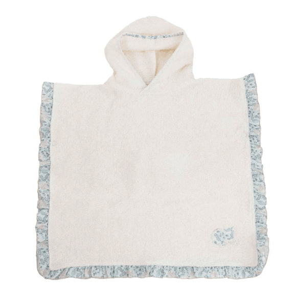 Baby Gi Badponcho Franjes Geborduurd met Naam - Ocean - Caro B Handmade