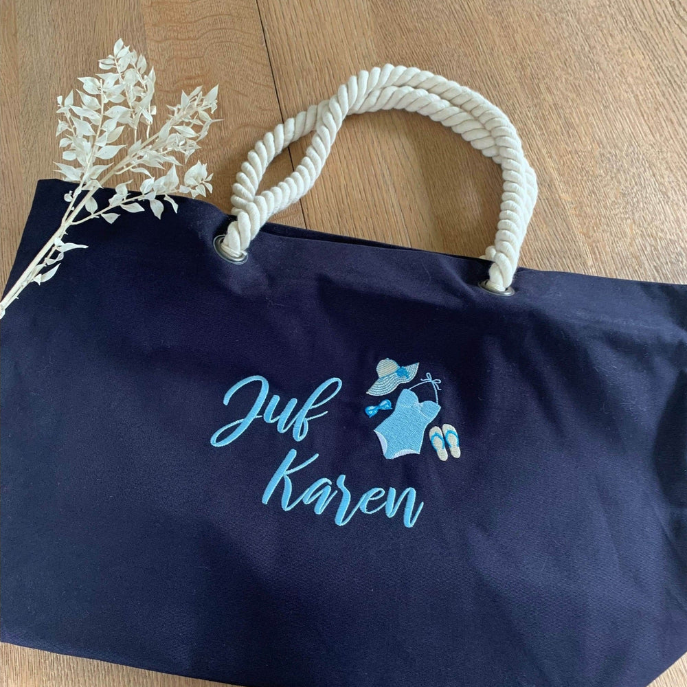 Strandtas - Gepersonaliseerd met Naam - Tas - Strand - Caro B Handmade