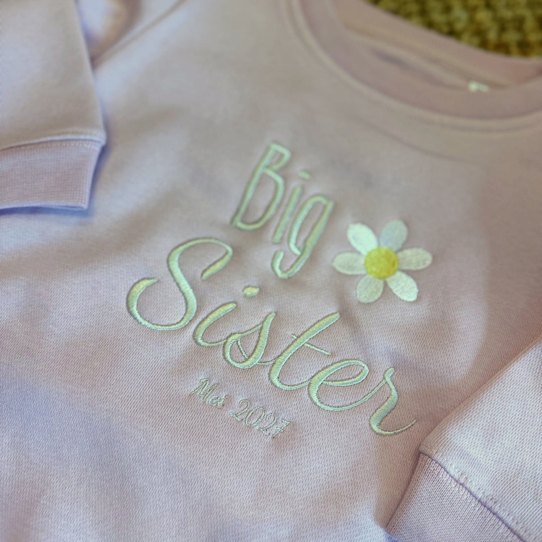 Big Sister - Baby Sweater - Gepersonaliseerd Caro B Handmade - Signature Collection