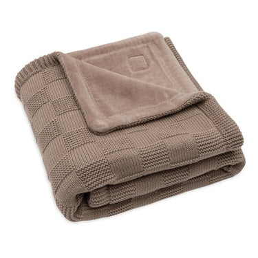 Deken Box Knit/Velvet Jollein GOTS met Naam - Borduren Jollein