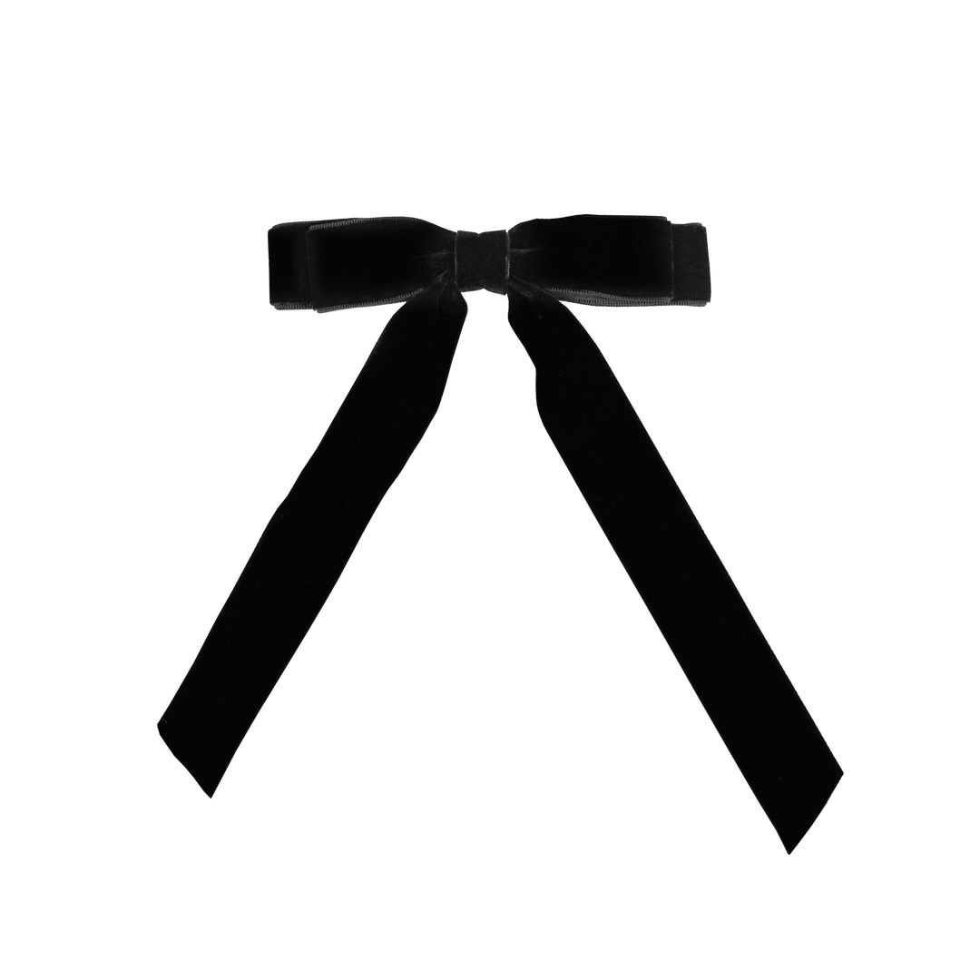 Hair Clip Velvet met strik met naam - Busy Lizzie