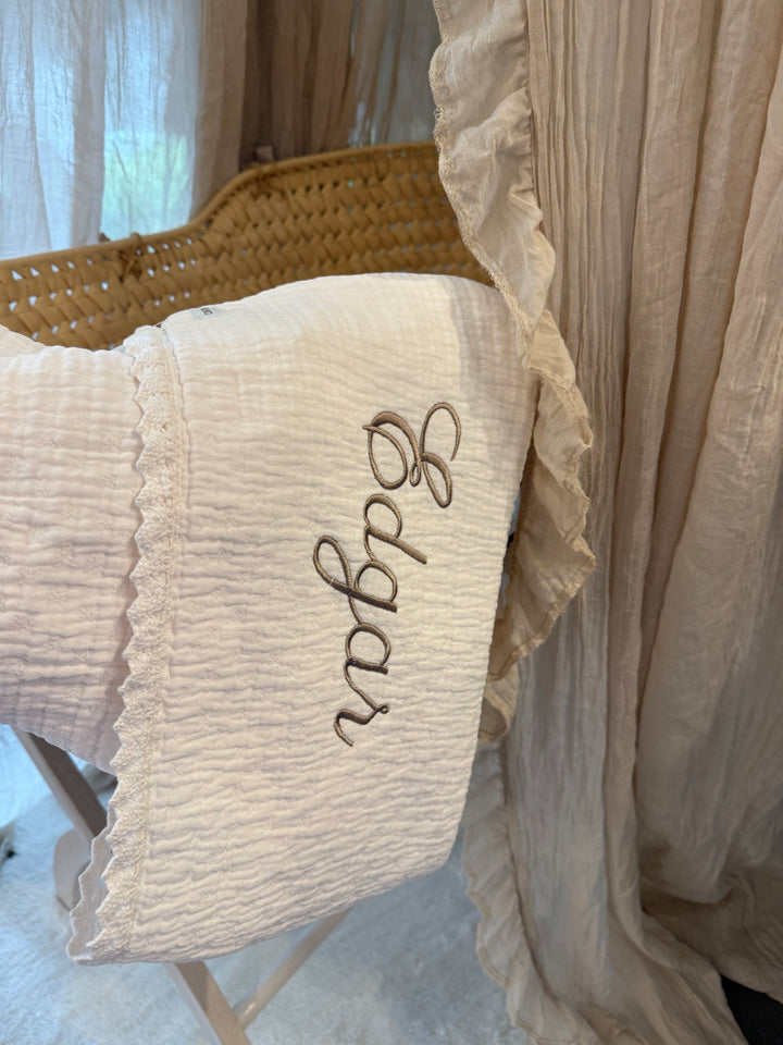 Koeka Babydeken Lace Elba met Naam - Borduren