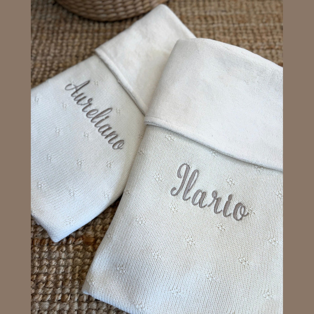 Jollein Babydeken Cosy Knit met Naam - Borduren - Velvet Jollein