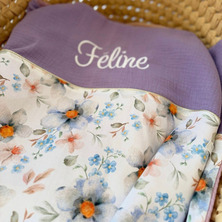 Handgemaakt Babydeken Bloemen of Blad – Exclusieve Stoffen & met Naam Caro B Handmade