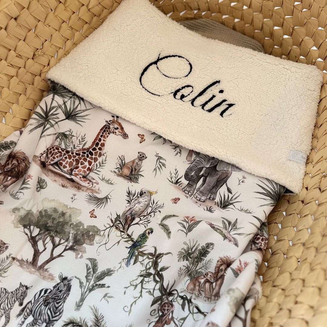 Handgemaakt Babydeken Safari – Exclusieve Stoffen & met Naam Caro B Handmade