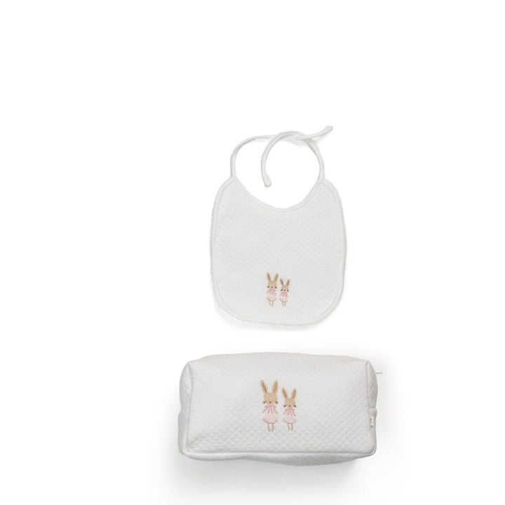 Geborduurde toilettas & slab - Kraamcadeauset