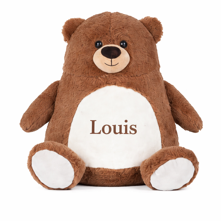 Geboorteknuffel met naam en/of geboortedetails - Borduren Caro B Make It Yours