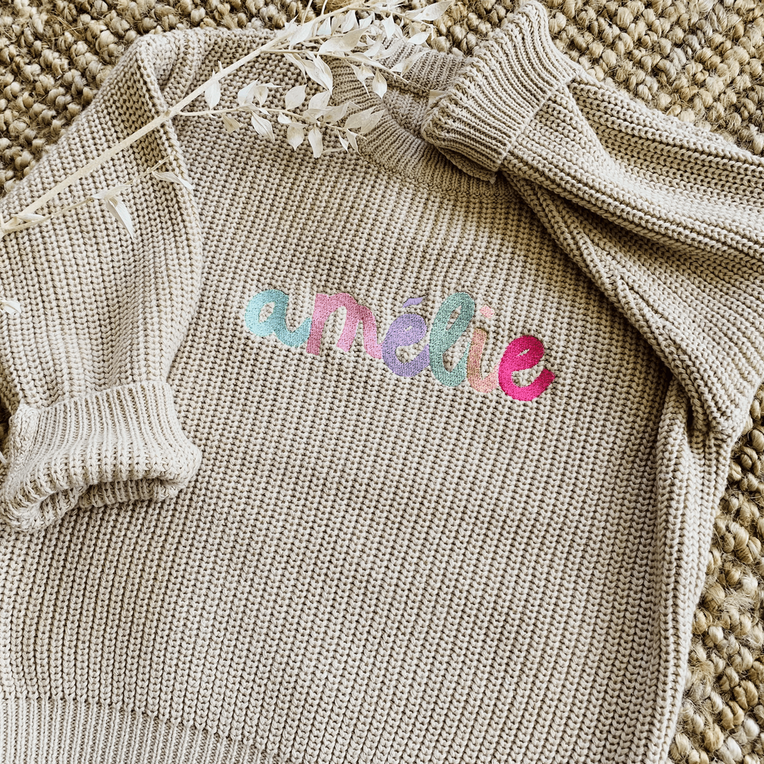 Babykleding Oversized Trui Meisjes Cream Oversized Sweater 2y