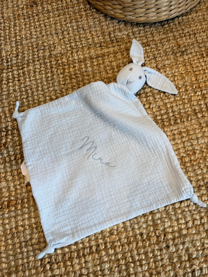 Baby GI Doudou/speendoekje met Naam - Sweet Bunny