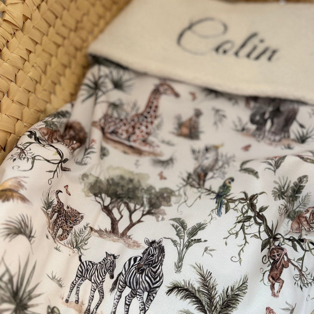 Handgemaakt Babydeken Safari – Exclusieve Stoffen & met Naam Caro B Handmade