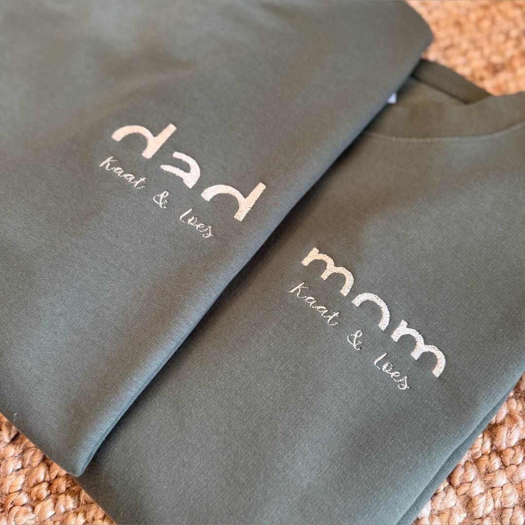 Papa of peter sweater met naam - Caro B Handmade