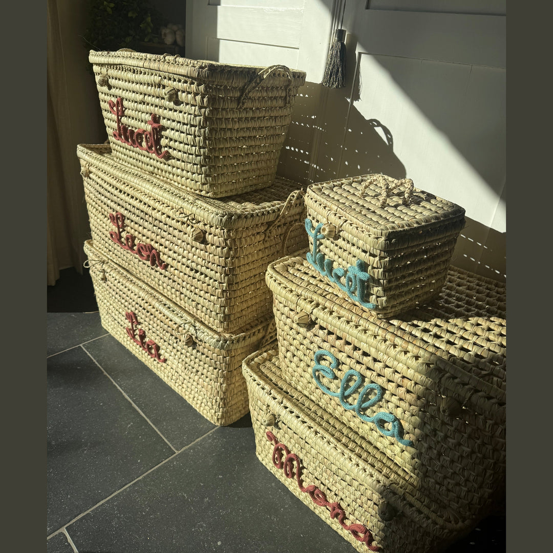 Luxe Speelgoedmand BIG 80 cm met Naam - Handgemaakt & Gepersonaliseerd Caro B Handmade - Signature Collection