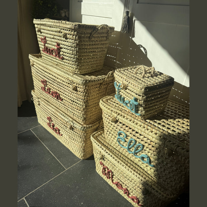 Luxe Speelgoedmand BIG 80 cm met Naam - Handgemaakt & Gepersonaliseerd Caro B Handmade - Signature Collection