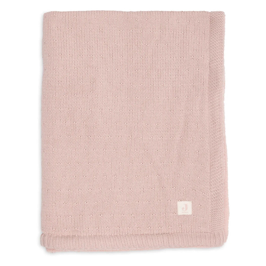 Couverture bébé tricotée en polaire - Jollein - Brodée du prénom - Beige