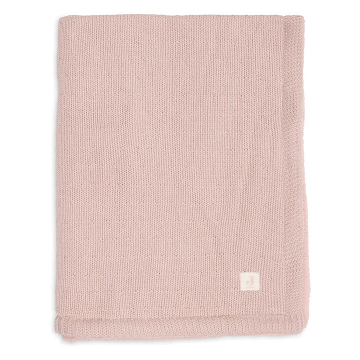 Couverture bébé tricotée en polaire - Jollein - Brodée du prénom - Beige
