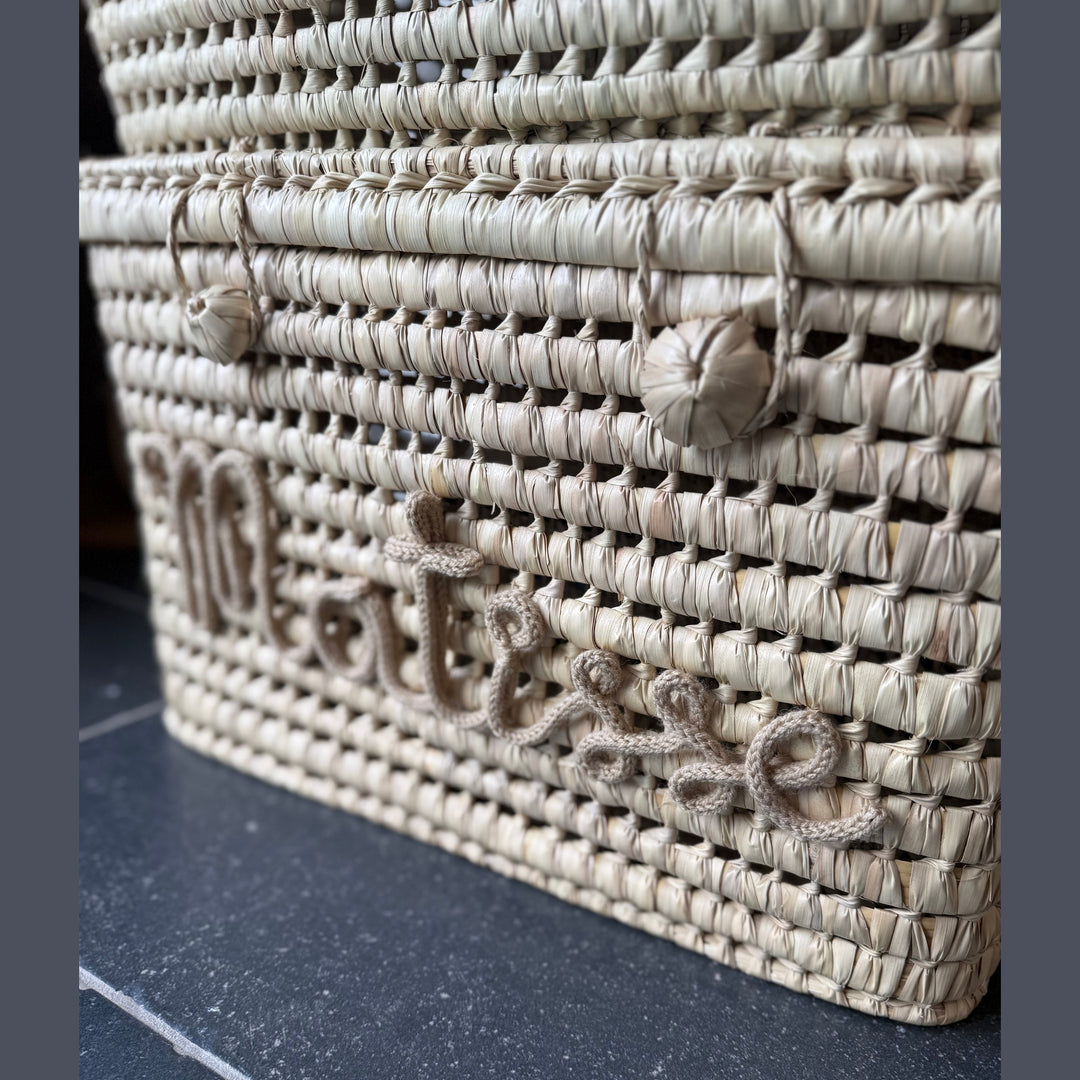 Luxe Speelgoedmand BIG 80 cm met Naam - Handgemaakt & Gepersonaliseerd Caro B Handmade - Signature Collection