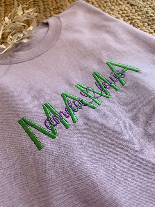 Geborduurde t-shirt - Caro B Handmade - mama - meter - oma - Moederdag - Merchtem