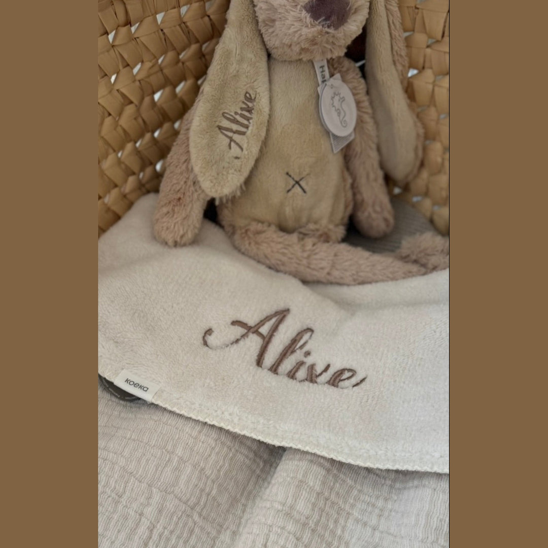 Koeka Babydeken Teddy Rivoli met Naam - Borduren Koeka