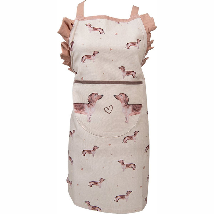 Kinderschort met ovenwant & pannenlap met nam Caro B Handmade