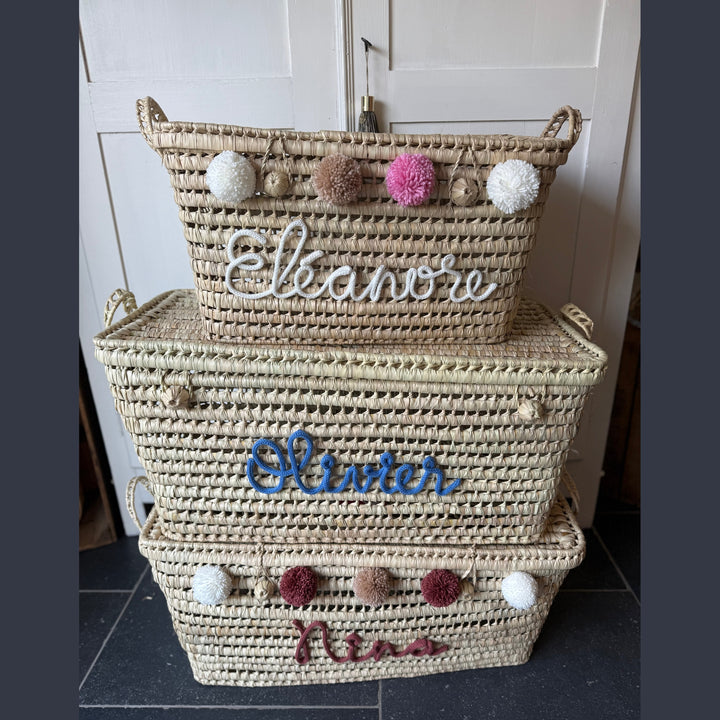 Luxe Speelgoedmand BIG 80 cm met Naam - Handgemaakt & Gepersonaliseerd Caro B Handmade - Signature Collection