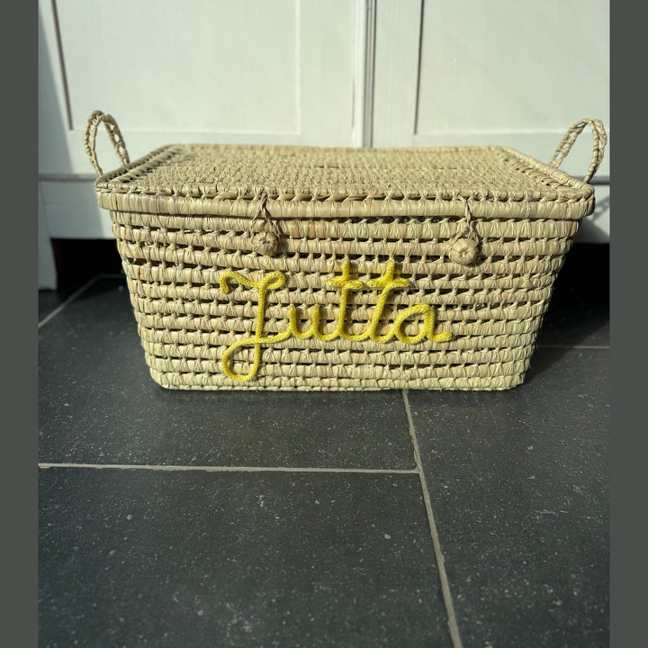 Luxe Speelgoedmand BIG 80 cm met Naam - Handgemaakt & Gepersonaliseerd Caro B Handmade - Signature Collection