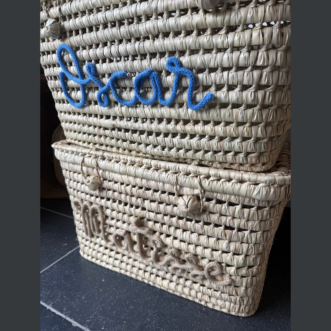 Luxe Speelgoedmand BIG 80 cm met Naam - Handgemaakt & Gepersonaliseerd Caro B Handmade - Signature Collection