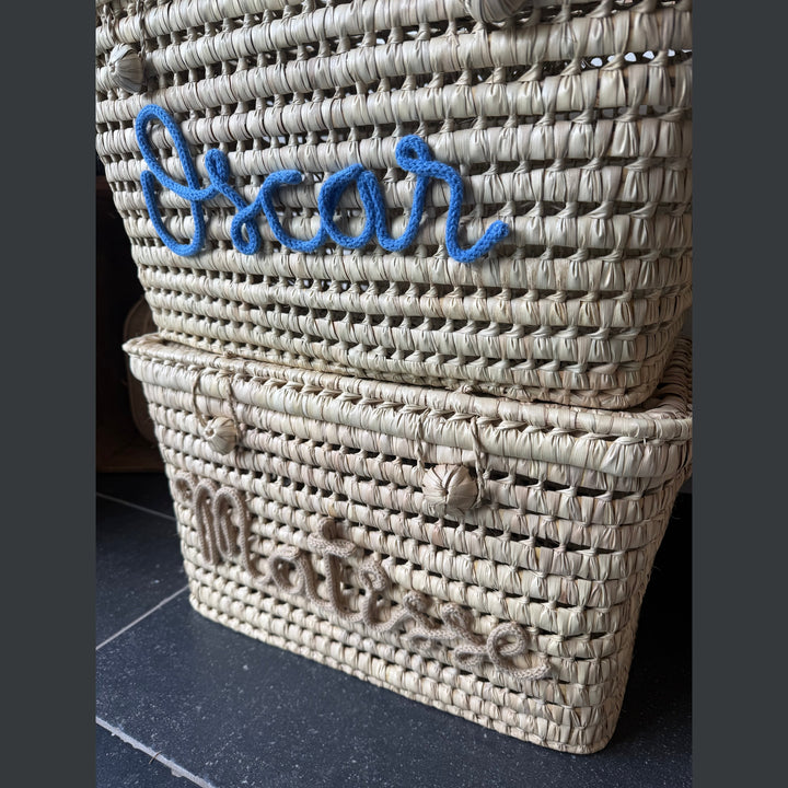 Luxe Speelgoedmand BIG 80 cm met Naam - Handgemaakt & Gepersonaliseerd Caro B Handmade - Signature Collection