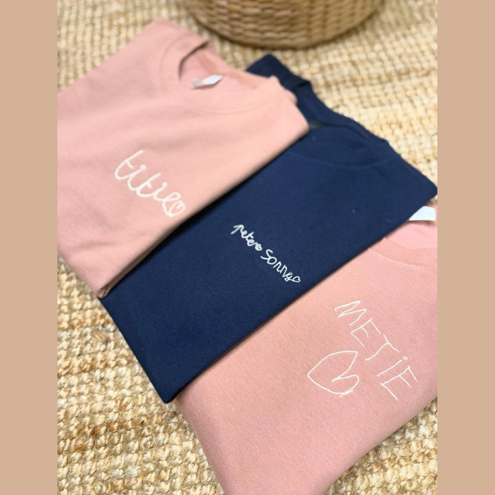 Gepersonaliseerde Sweater met Kindertekening in Lijntekening Caro B Handmade - Signature Collection