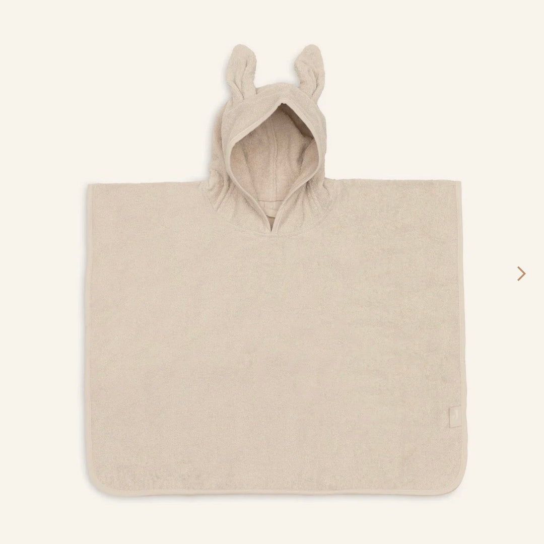 Jollein Badponcho in badstof met naam - Borduren Jollein