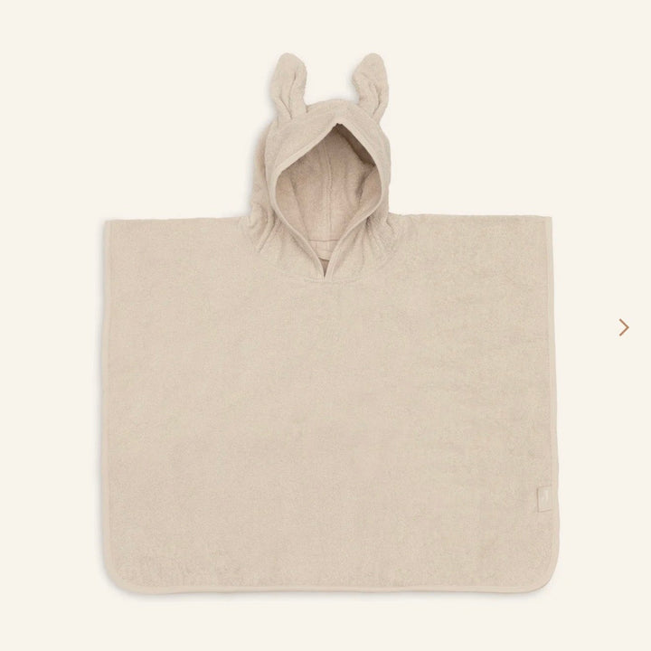Jollein Badponcho in badstof met naam - Borduren Jollein
