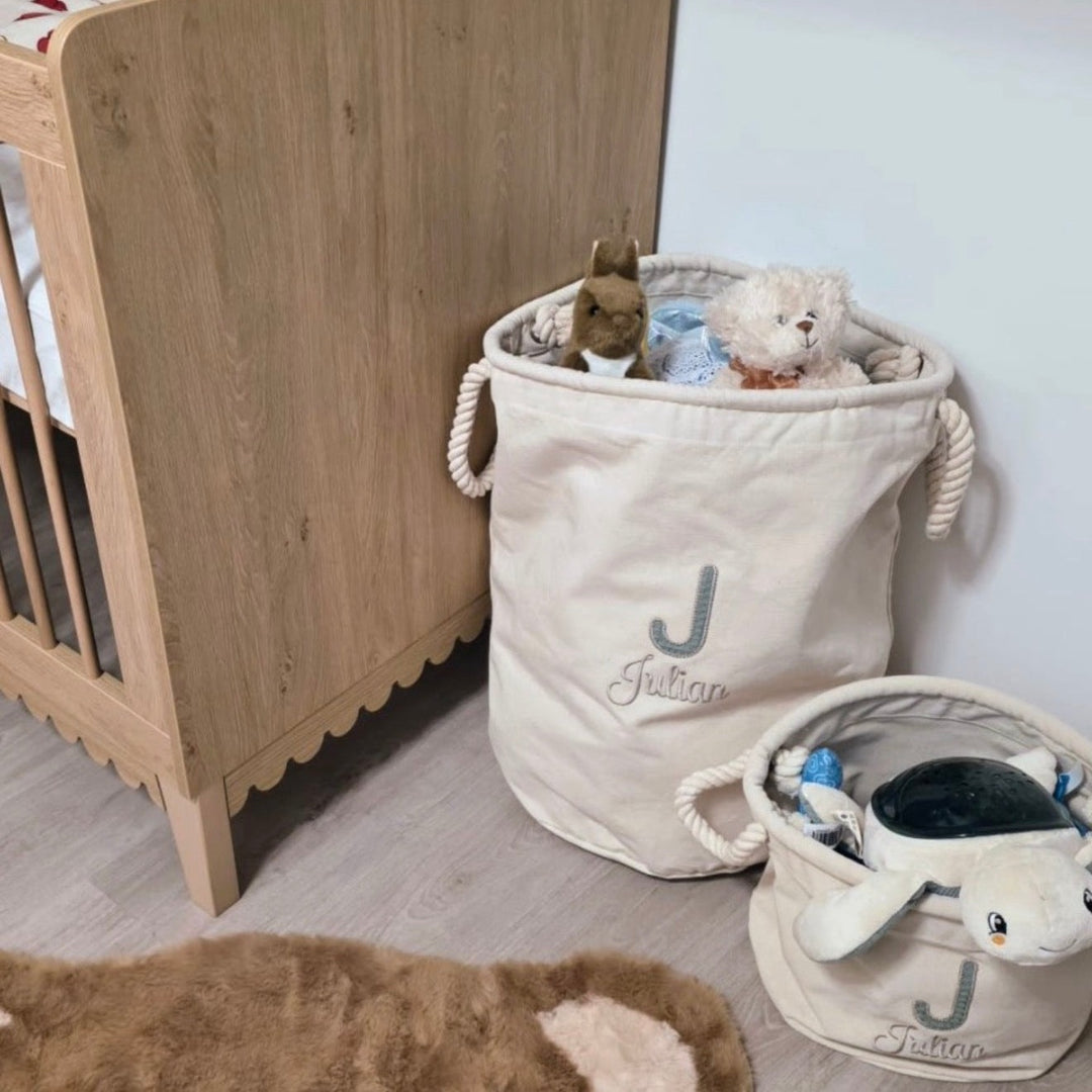 Speelgoedmand met naam & initialen - Mand - Opbergmand Caro B Handmade - Signature Collection