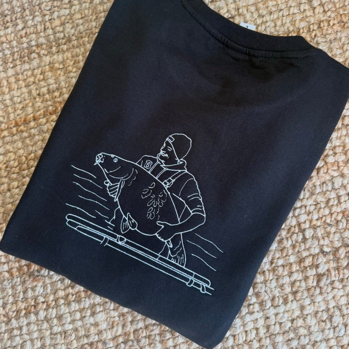 Gepersonaliseerde Sweater met Grote Lijntekening Caro B Handmade - Signature Collection
