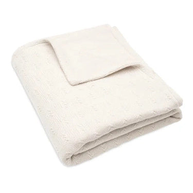 Babydeken Grain Knit met Fleece & Naam - Borduren - Jollein Jollein