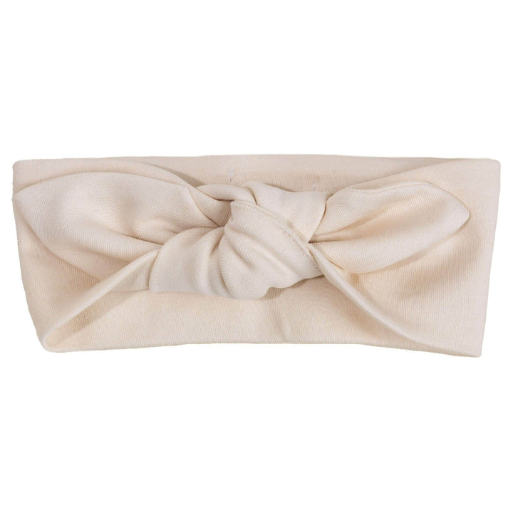 Baby GI Haarband met strik - Haar accessoires - Beige - Caro B Handmade
