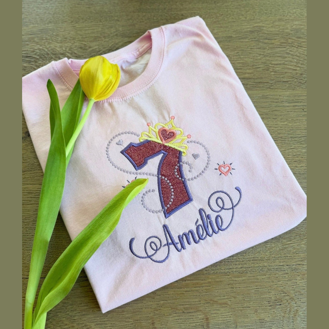 Verjaardagsshirt voor een prinses met naam